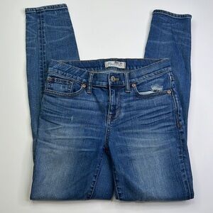 MADEWELL Skinny Skinny Medium Wash Distressed Jean Sz 26